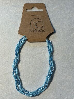 Light Blue Multi-Strand Beaded Bracelet